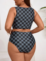2026 Large Plus Big Size Swimsuit Women Sporty Bikinis High Waist Neck Swimwear Female Bathers Bathing Swimming Swim Suit 5XL