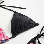 10 Color Flowers Halter Bikini Female Swimsuit Women Swimwear Three-pieces Bikini set With Skirt Bather Bathing Suit Swim V6637C
