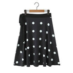 Spring Summer New Low-Waist Side-Tie Skirt For Women Sexy Large Polka Dot Print Midi Skirt Pure Desire Fashion Style Skirt 1KIJ