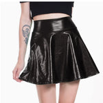 Sexy Leather Skirt for Women Party Dancing Club Wear Short Skirts Leather Mini Skirts Nightclub Stage Umbrella Dancing Skirt