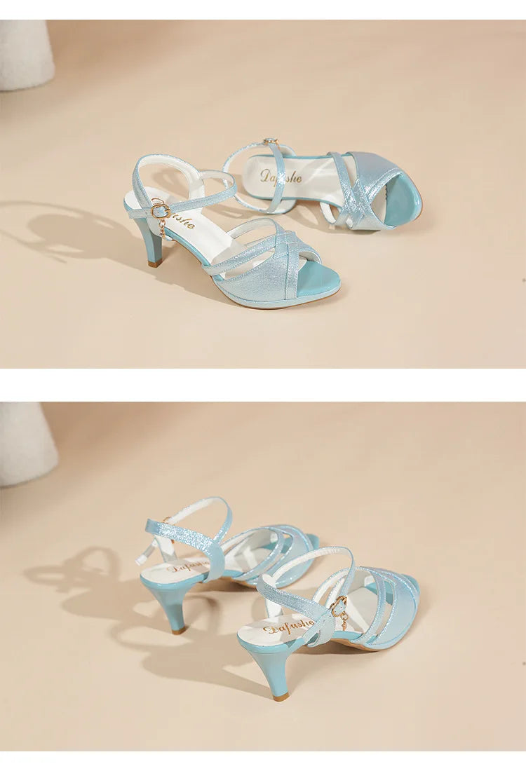 Sandals for Women'sNew Summer Elegant Temperament High Heels Coarse Heels Fish Mouth Breathable Comfortable Fashion Pumps