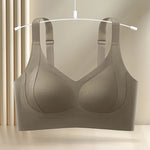 Seamless Push-Up Bras For Women Non-wire V-neck Bra Padded Underwear Sexy Lingerie Adjustable Wide Straps Intimates M-4XL