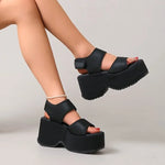 2026 Women's Wedge Heels Slides Height IncreasdHigh Heels Casual Woman Beach Sandals