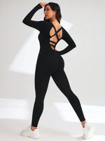 Women Yoga Jumpsuits Workout Long Sleeve Sport Jumpsuits