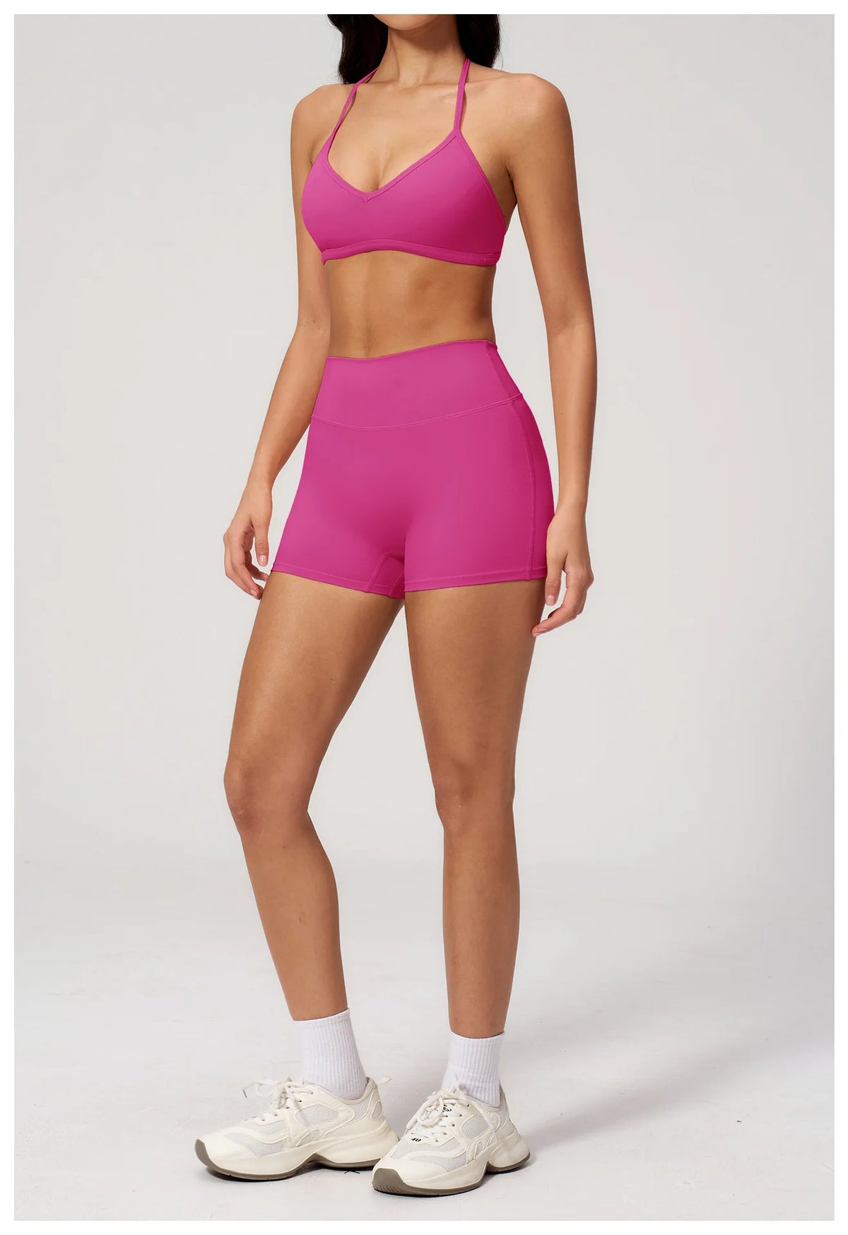 New Tight Yoga Set Women Breathable Quick Drying Sports Bra High Waist Shorts Fitness Suit Outwear Leisure Workout Gym Tracksuit