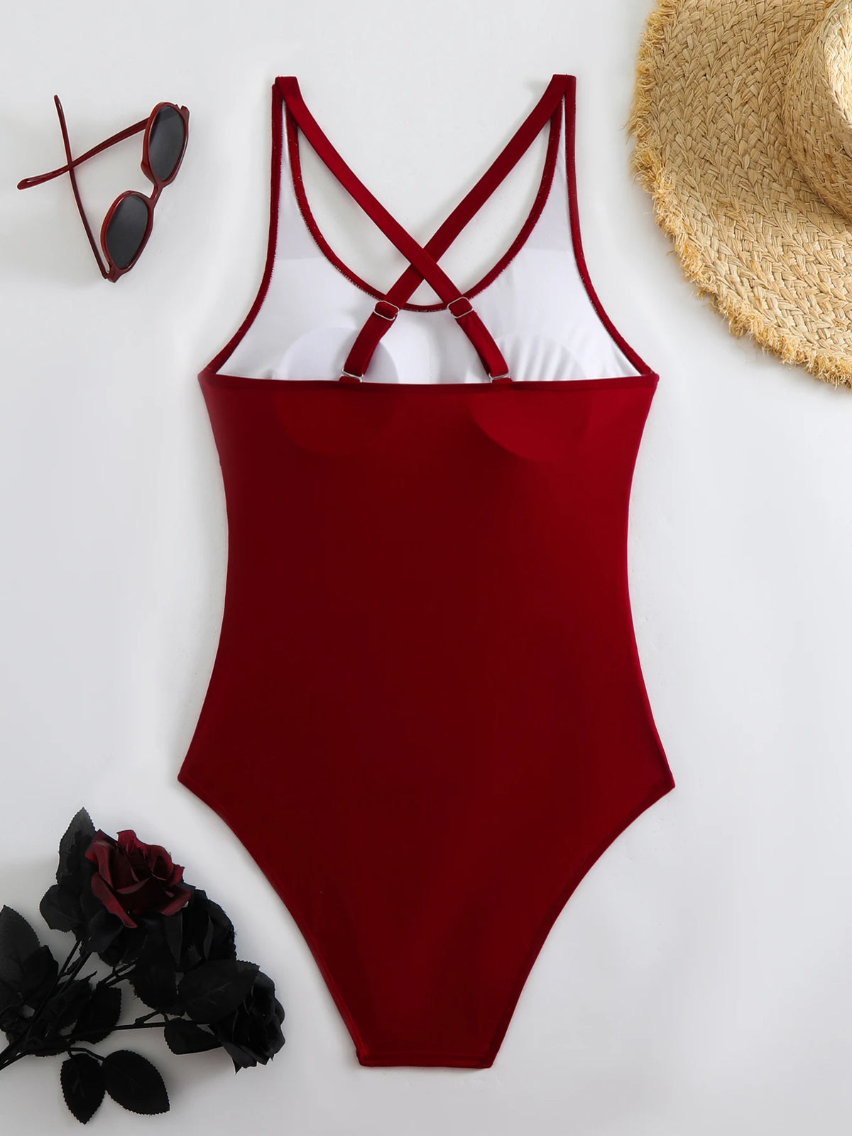2026 Sexy Strappy Swimsuit One Piece Solid Swimwear Women Bathers Bathing Swimming Swim Suit Female Summer Beachwear