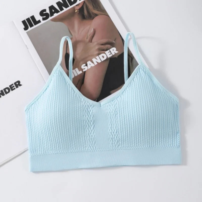 Seamless Bras For Women Wire Free Padded Brassiere Sports Underwear Comfort Crop Top Solid Color Sexy Lingerie M-XL Intimates