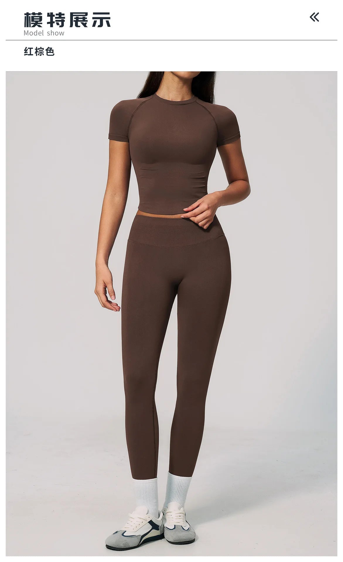2PCS Women's Tracksuit Seamless Yoga Set Short Sleeve O Neck Workout T Shirts Fitness Suit Tight Hip Lifting Leggings Gym Sets