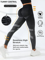 Women's Seamless Leggings - Tummy Control Gym Sports Yoga Pant with 4-Way Stretch Squat-Proof & Tummy Control Activewear Autumn