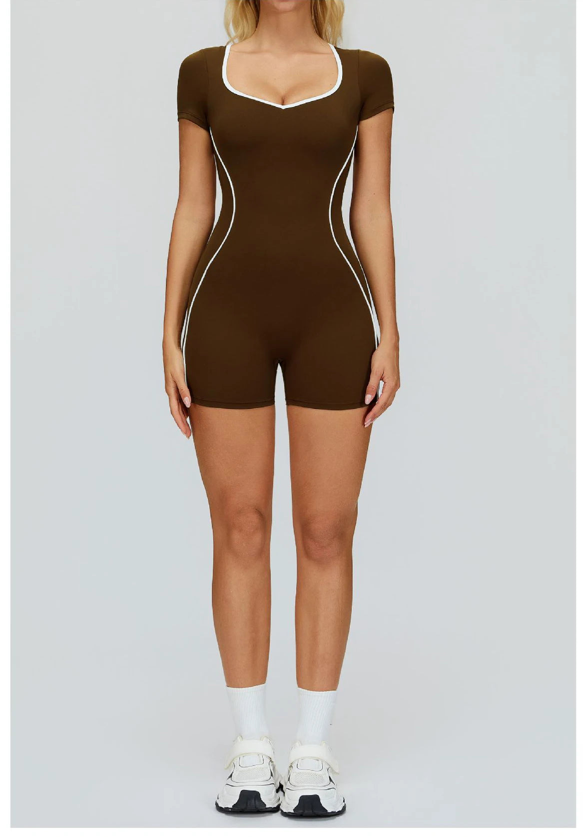 Yoga Set Women's Tracksuit Yoga Overalls One-Piece Sportswear Women's Short Sleeves Gym Workout Clothes Fitness Stretch Bodysuit