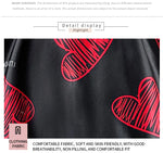 Valentine's Day Red Lip Print Satin Slip Nightdress V Neck Backless Mini Sleep Dress Women's Sleepwear Dresses