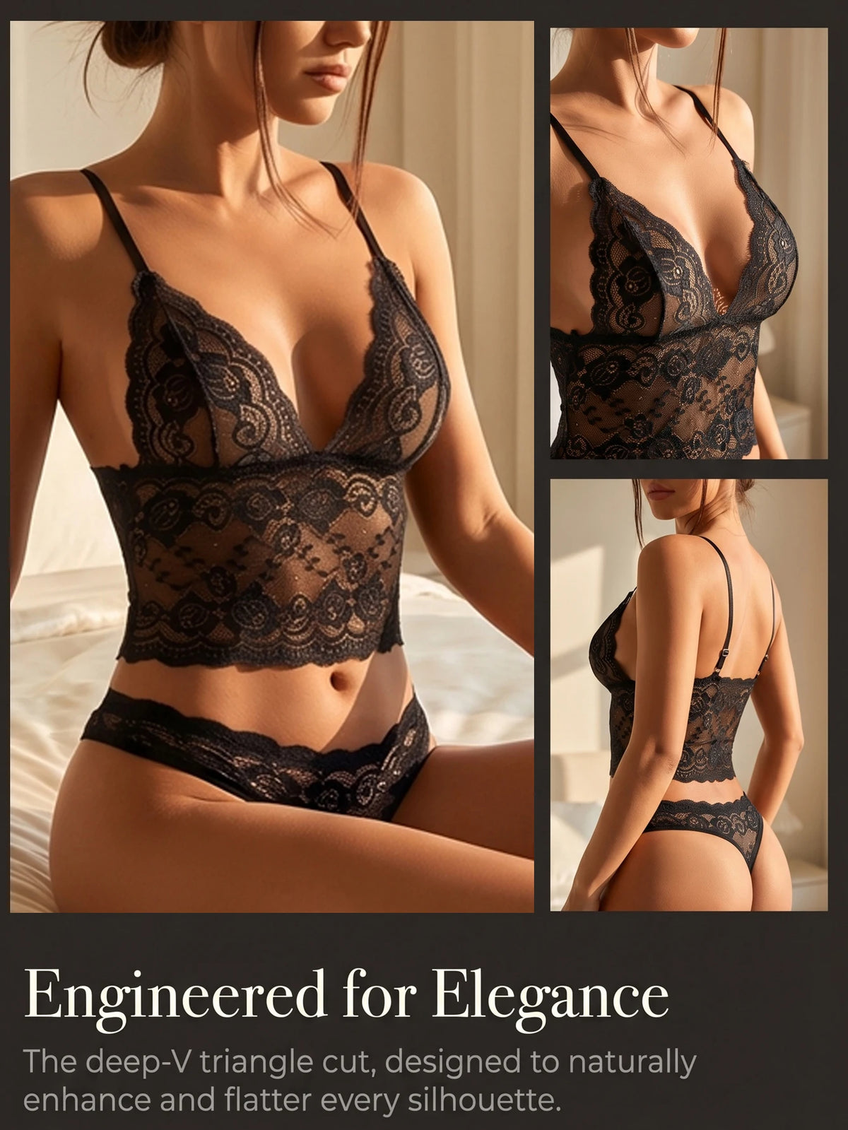 fashion Lace Setwire-free Sexy Lingerie Transparent Bra Underwear Set Women's pajama set sex suit set A2099