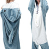 Cute Anime Cartoon Shark Jumpsuits Pajamas For Adults Couples Funny Onesize Role-playing Costumes Wearable Funny Nightdress