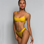 Sexy Black Tiny High Cut Leg Thong Bikini Female Swimsuit Women Swimwear Two-Pieces Bikini Set Bather Bathing Suit Swim V517C
