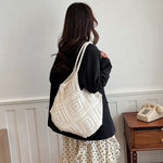 Yarn Hollow Out Large Capacity Shoulder Bags Summer New Ladies Bags Casual Soft Versatile Women's Handbags