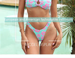 2024 Sexy Push Up Women Swimsuits Micro Bikini Female Swimwear Brazilian Bikini Set Thong Biquini Swim Suits Print Beachwear