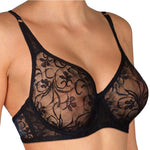 Bra For Womens Underwear Lace Bra Underwire BH Hollow Out Embroidery Perspective Sexy Lingerie Tops Plus Size Brassiere