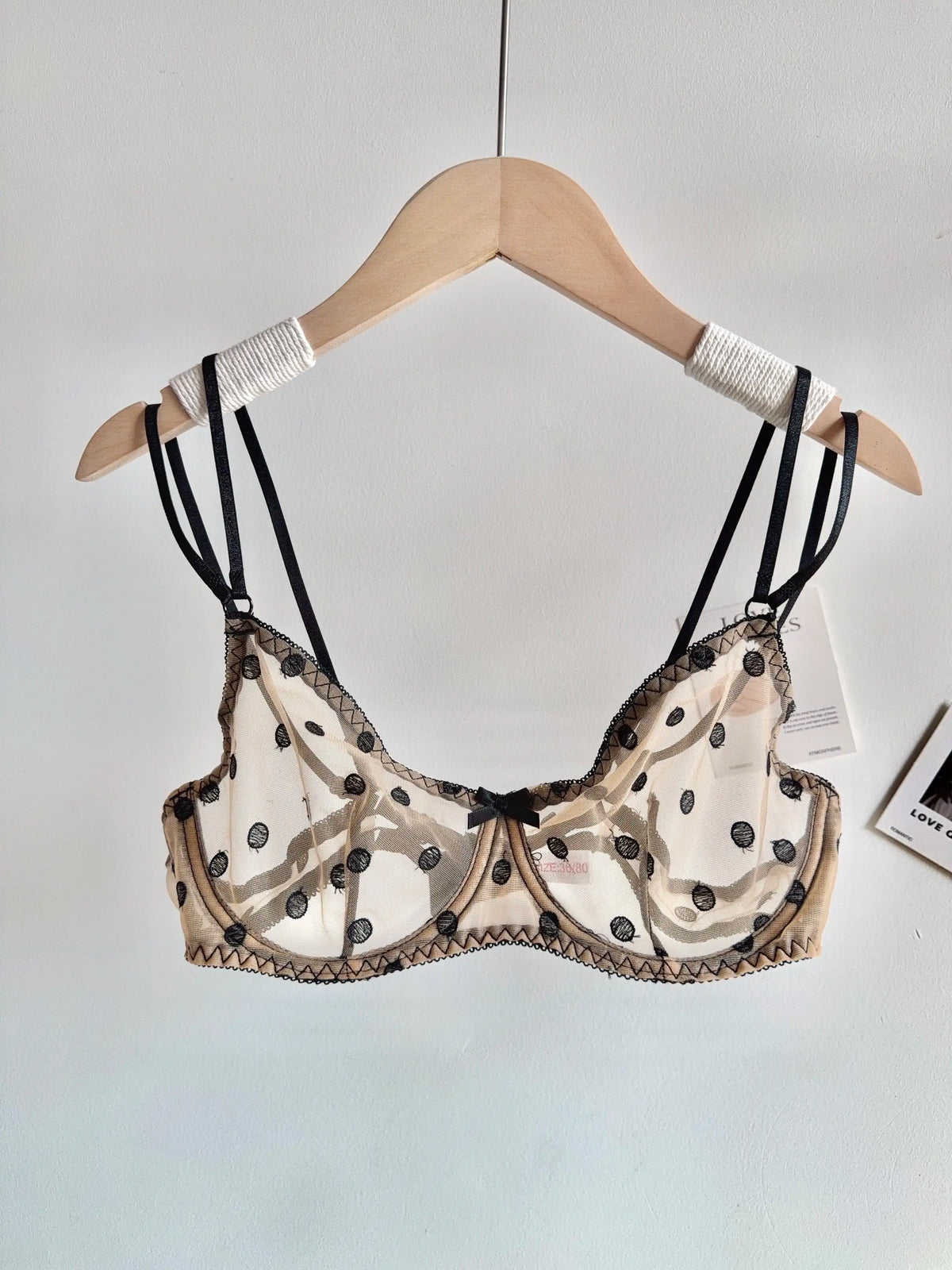Affordable French Lace Lingerie Set | Sexy Mesh Push Up Bra for Big Bust, Ultra Thin Slimming Anti Sag Women's Bra Set MOYISU AB