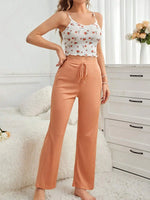 New Women's Pajamas Home Clothes Summer Sexy and Comfortable Printed Straps Casual Wide Leg Pants Pajama Set Hot Selling Y2K