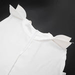 Trendix White Asymmetrical Cover Up For Women Fashion Ruffle Hem Loose Short Sleeve Shirts Casual Elegant Commuting Pullover Top