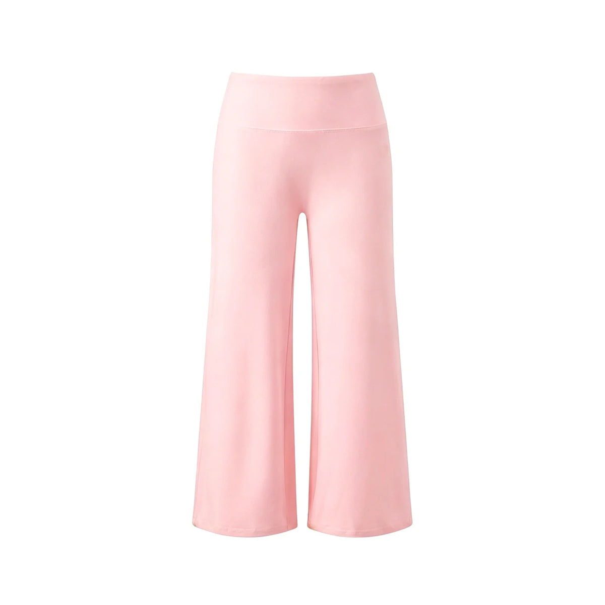 Women Solid Color Capri Pants High Waist Skinny 3/4 Length Flared Pants Casual Loose Fit Cropped Jogging Trousers Daily Summer