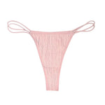 Low Waist Traceless Briefs Double Layered Thin Waistband Panties Comfortable Solid Color Sexy Cotton Sports Fitness Thong 2025