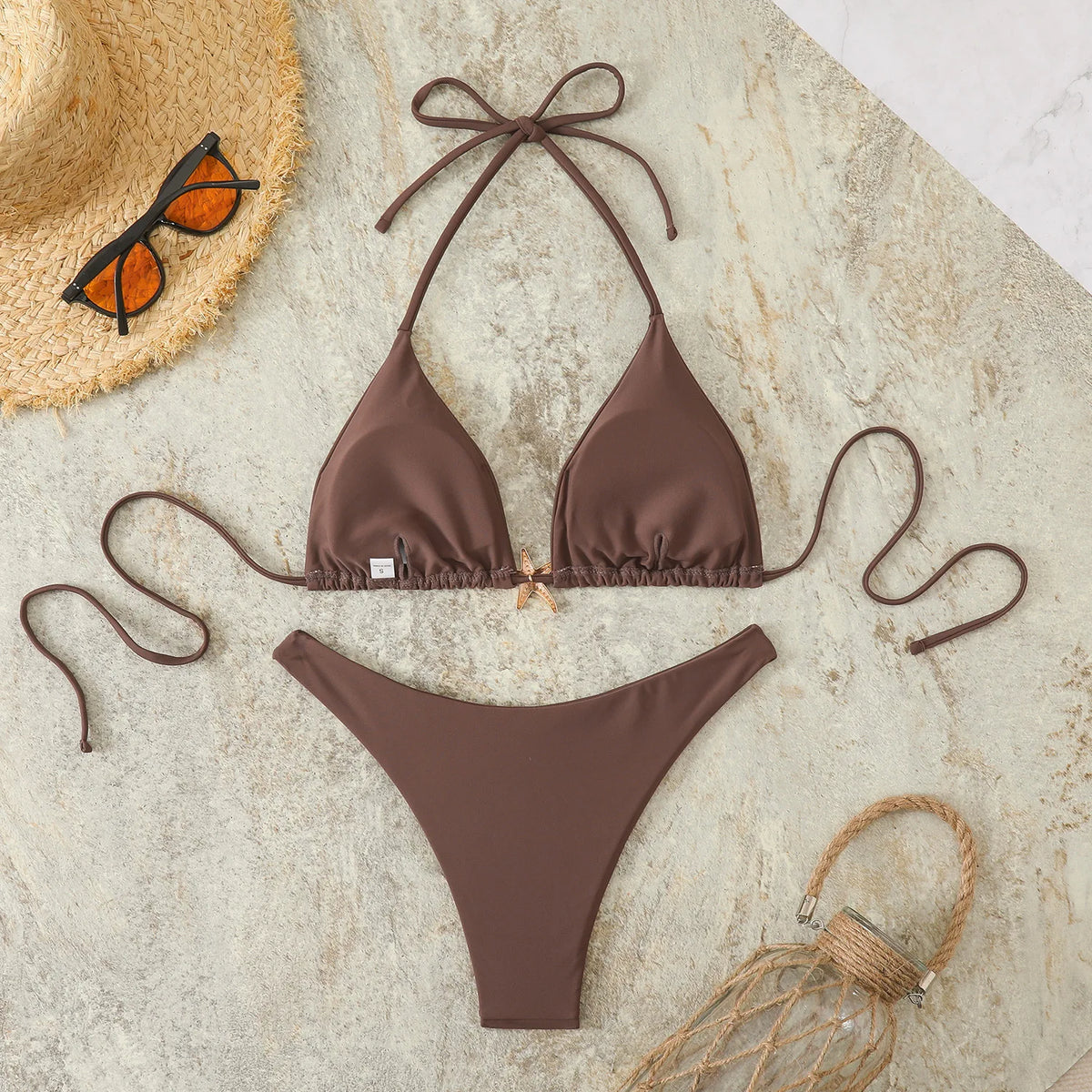 New Sexy Brown String Bikinis 2026 Swimsuits Women's Swimwear Female Beach Swim Wear Bathing Suits Brazilian Bikini Set