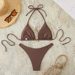 New Sexy Brown String Bikinis 2026 Swimsuits Women's Swimwear Female Beach Swim Wear Bathing Suits Brazilian Bikini Set