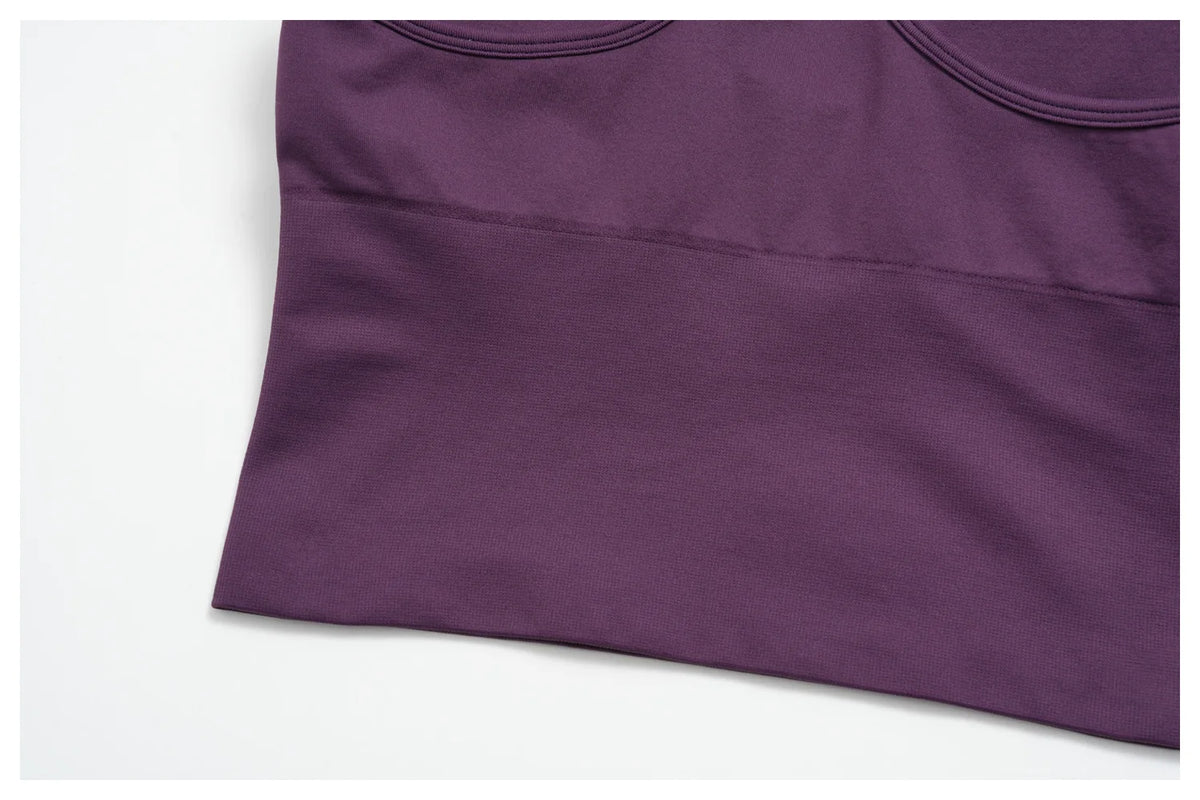 Seamless Gym Yoga Sets Women Breathable I-shaped Shock-absorbing Slim Sports Tank Top High Waist Shorts Training Fitness Suit