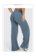 STOUREG Sport Trousers Straight-Leg Pants Ultra Soft Butter Fabric Women's Mid-Waist Yoga Pants GYM Naked Feel Pilates Running