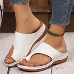 Lightweight Clip Toe Wedge Heel Slippers Women Plus Size 43 Thick Bottom Casual Sandals Woman Outdoor Platform Summer Sandles