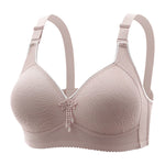 6 Pieces Color Women' Sexy Lace No Wire Bras Plus Size Adjustable Shoulders Strap T-Shirt Bra For Cup A B C D
