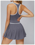 Women's Nude Yoga Clothes Beautiful Back and Slim Fit Two Anti Glare Dresses Outdoor Sports Running and Leisure Fitness Clothes