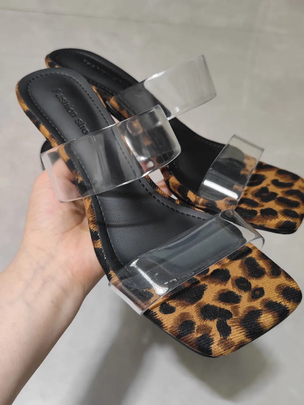 Y2K PVC Transparent Designer Sandals Women Shoes Slip On Hollow Wedge Slide Mules Beach Vacation 6cm Comfortable Walking Heels