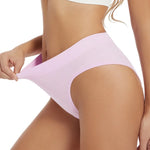 1Pc High Rise Panties Briefs Female Underpants Solid Color Women Seamless Underwear Sexy Lingerie Comfort Sport Intimates S-XXXL