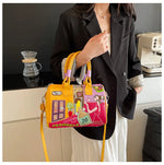 PU New Personality Stylish Shoulder Bags Design Patchwork Zipper 2025 Hot Sale Women's Bags Retro High Quality Women's Bags