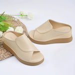 Slippers Women Summer Slides On A Wedge Shoes Heeled Mules Platform Fashion Pantofle High Luxury 2026 Slippers Women Summer On A