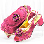 doershowItalian Shoe and Bag Set New 2024 Women Shoes and Bag Set In Italy olive Italian Shoes with Matching Bag HMP1-16