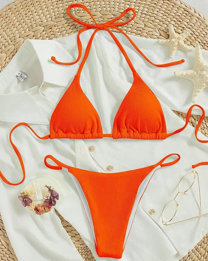 Sexy Bikini Set Women White Black Push Up Bra Micro Swimsuit 2025 Brazilian Beach Holiday Bathing Suit Thong Swimwear Biquini