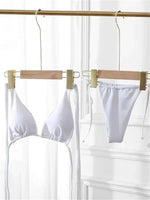 11 Colors Halter Mini Micro Thong Bikini Female Swimsuit Women Swimwear Two-pieces Bikini Set Bather Bathing Suit Swim Beachwear