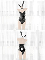 Mai Sakurajima Bunny Girl Cosplay Costume Women Sexy Lingerie PU Leather Bodysuit with Tie and Headband Set Anime Outfit
