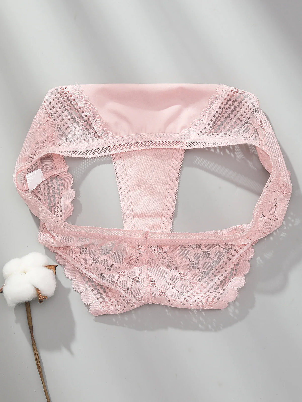 Brazilian Style Ice Silk Lace Girl Panties Hollow Out Sexy Low-rise Women's Hipster Cool Underwear Thong Briefs Lingeries Tanga