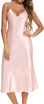 Women's Nightdress Spaghetti Strap V Neck Elegant Luxury Comfortable Breathable Loungewear Relaxing Daily Leisure Classic Style