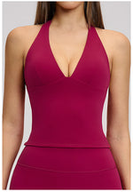 Sports Bra Top Push Up Fitness Yoga Bra Female Hanging Neck Underwear Sport Tops For Women Breathable Running Vest Bralette Gym