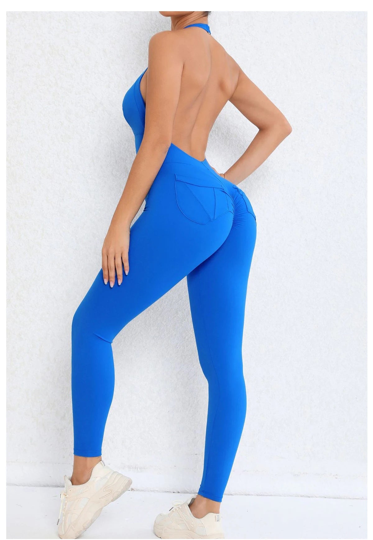 Backless Gym Jumpsuit Sport Overalls Women Nylon Yoga Workout Clothes for Women Fitness Clothing Gym Sets Womens Outfits