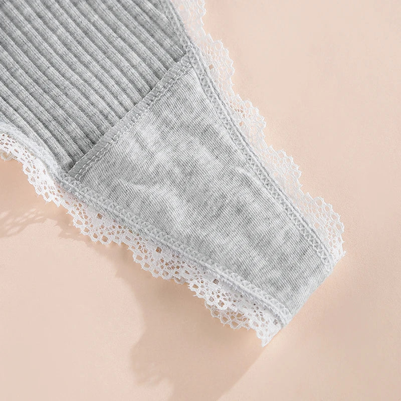 Lace Cotton Panties Sexy Women Briefs Underwear Thong Soft G StringIntimates Ladies Female Panty Lingerie