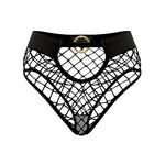 New Style Mesh Sexy Women's Panties Solid Color Mid High Waist Fishnet Lingerie Ladies Hollow Out Transparent Elasticity Briefs