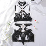 Toucheart Erotic Lingerie Complex Craftsmanship See-through Personalized Body-shaping Sexy Women Underwear Split Four-piece Set