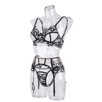 Toucheart Sexy Lingerie Set Mesh Lace Patchwork Sexy Underwear with Ring Waist Seal Women's Underwear Exotic Style Sexy Suit New