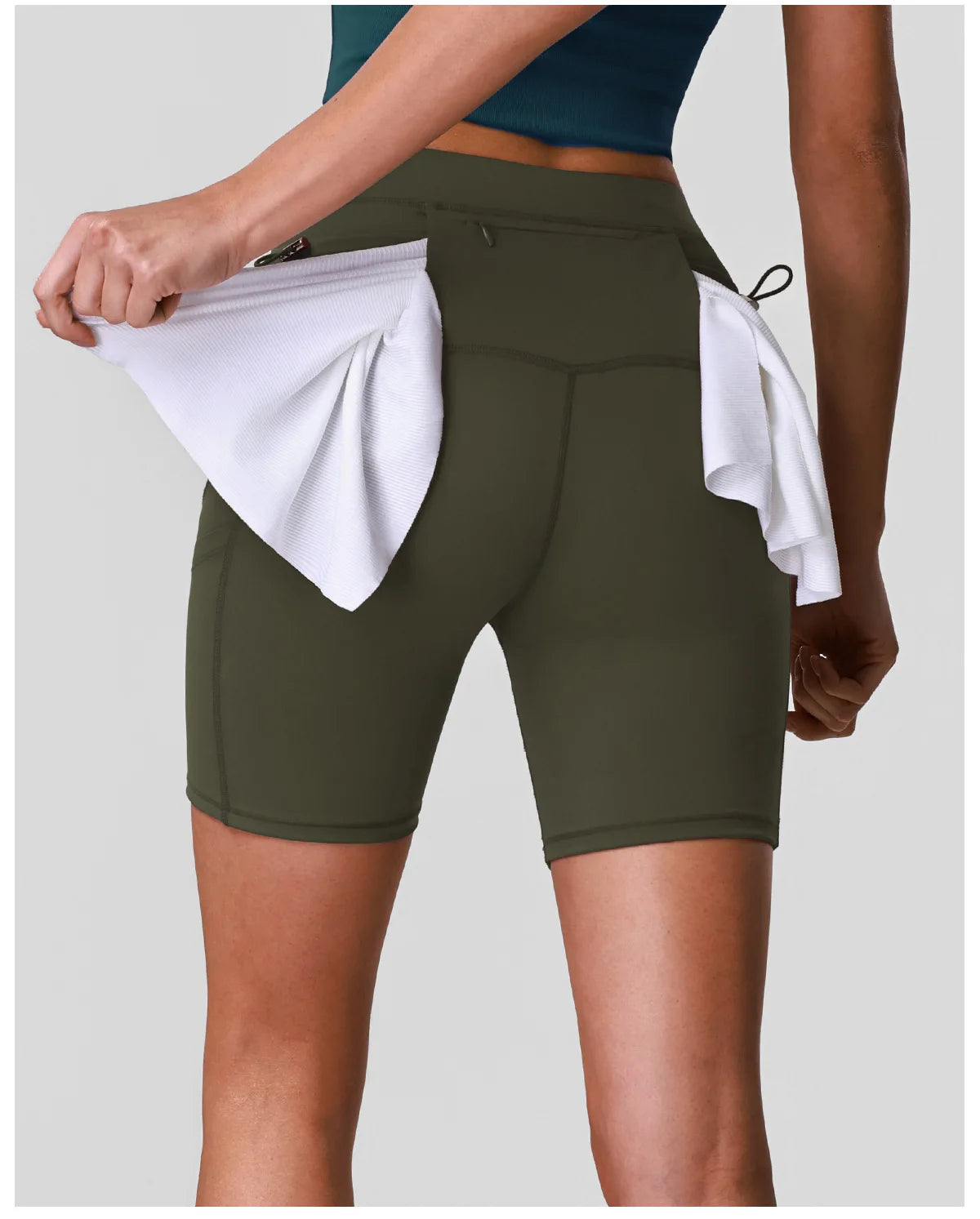 Naked High Waisted Yoga Shorts Women Quick Drying Side Pocket Cycling Pants Outdoor Abdominal and Hip Lifting Sports Shorts